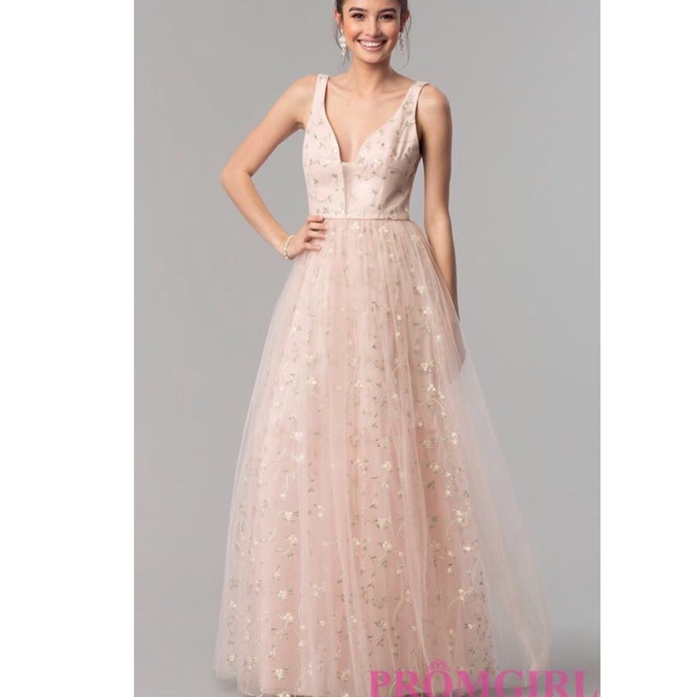 NWT Blush Floral Prom Dress - Picture 1 of 8
